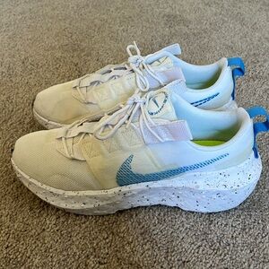 Gently used Nike light blue creamy white